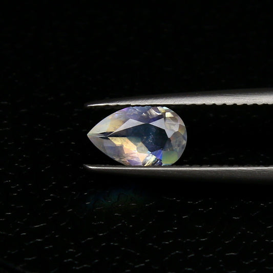 Natural Rare Andesine Labradorite 0.73 Carat 8.4x5.5 MM Pear Shape Faceted Gemstone