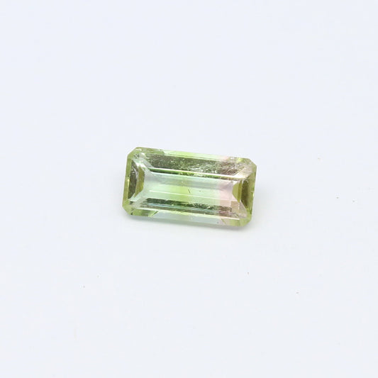 Natural Bi-Color Tourmaline 1.52 Carat 9.5x5 MM Octagon Shape Faceted Gemstone