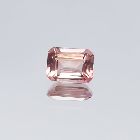 Natural Bi-Color Tourmaline 0.61 Carat 6x4.4 MM Octagon Shape Faceted Gemstone