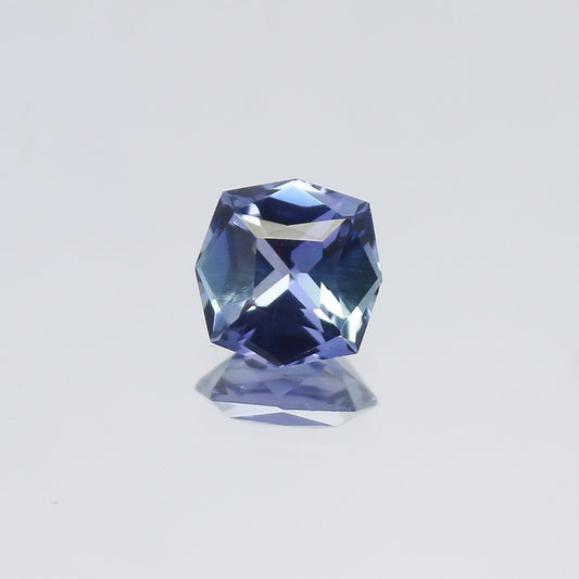 Natural Bi-Color Tanzanite 1.19 Carat 6.8x6.7 MM Fancy Shape Faceted Gemstone