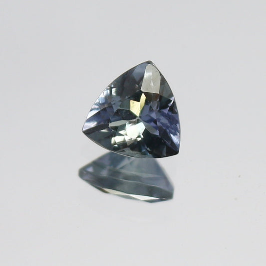 Natural Bi-Color Zoisite Tanzanite 0.46 Carat 5x5 MM Trillion Shape Faceted Gemstone