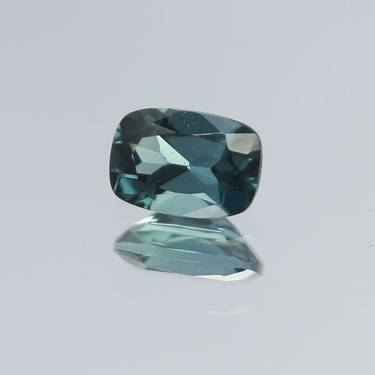 Natural Indicolite Tourmaline 0.92 Carat 5.5x4 MM Cushion Shape Faceted Gemstone