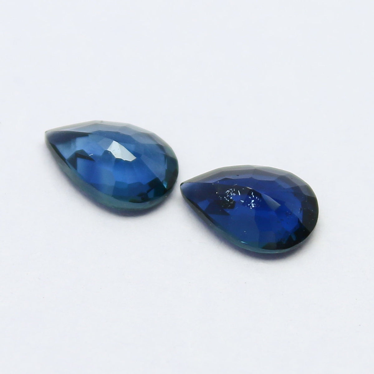 Natural Sapphire 0.91 Carat 6x4 MM Pear Shape Faceted Gemstone Pair