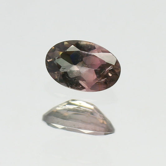 Natural Bi-color Tourmaline 0.41 Carat 6x4 MM Oval Shape Faceted Gemstone