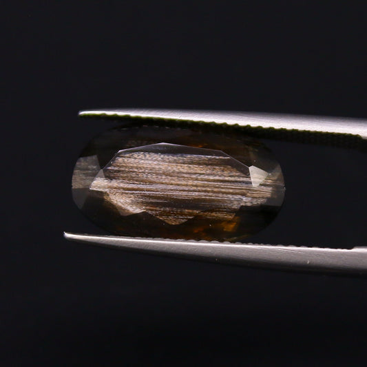 Natural Rare Gold Sheen Scapolite 5.41 Carat 15.6x9.3 MM Oval Shape Faceted Gemstone