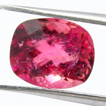 Natural Pink Tourmaline 4.61 Carat 11x9 MM Cushion Shape Faceted Gemstone