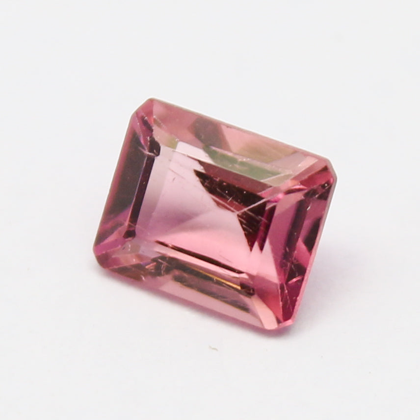 Natural Pink Tourmaline 0.85 Carat 6x5 MM Octagon Shape Faceted Gemstone