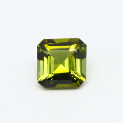 Natural Green Tourmaline 0.88 Carat 6x6 MM Octagon Shape Faceted Gemstone