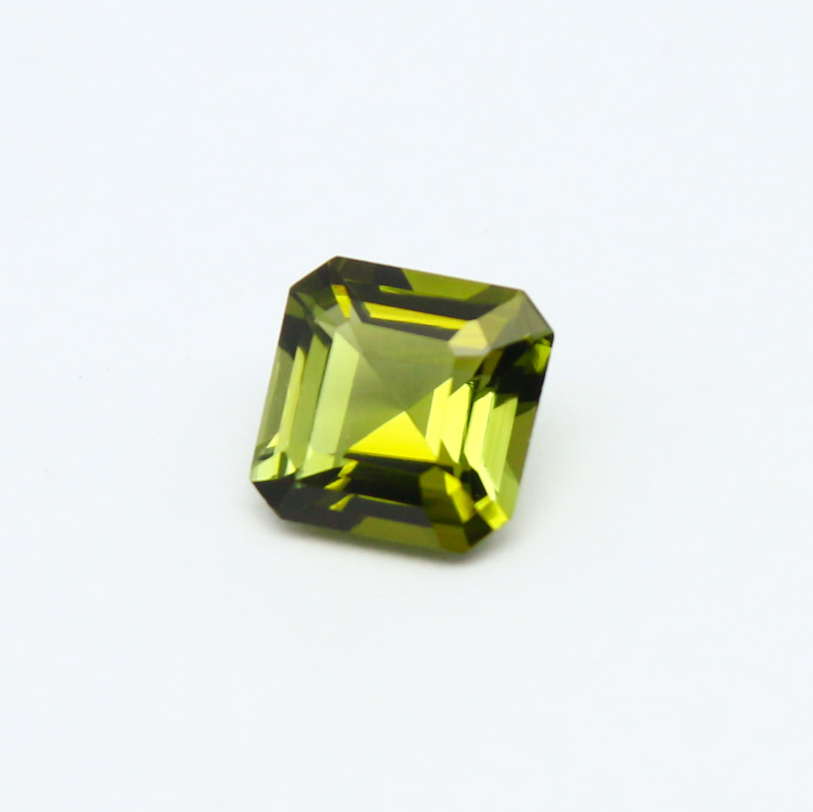 Natural Green Tourmaline 0.88 Carat 6x6 MM Octagon Shape Faceted Gemstone