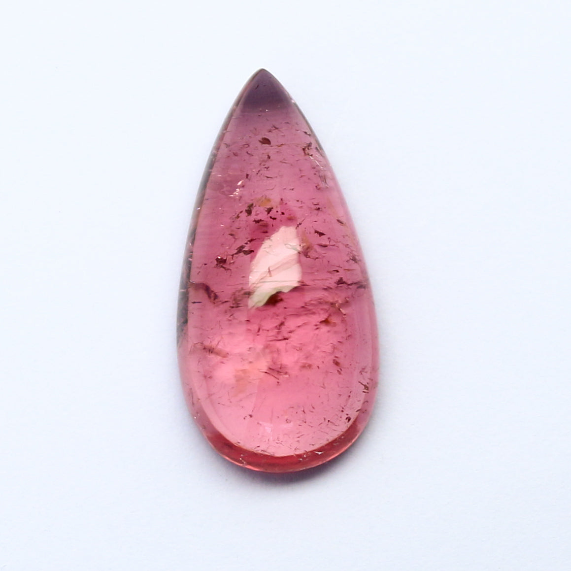 Natural Pink Tourmaline 9.57 Carat 20.7x10.3 MM Pear Shape Cabochon Gemstone