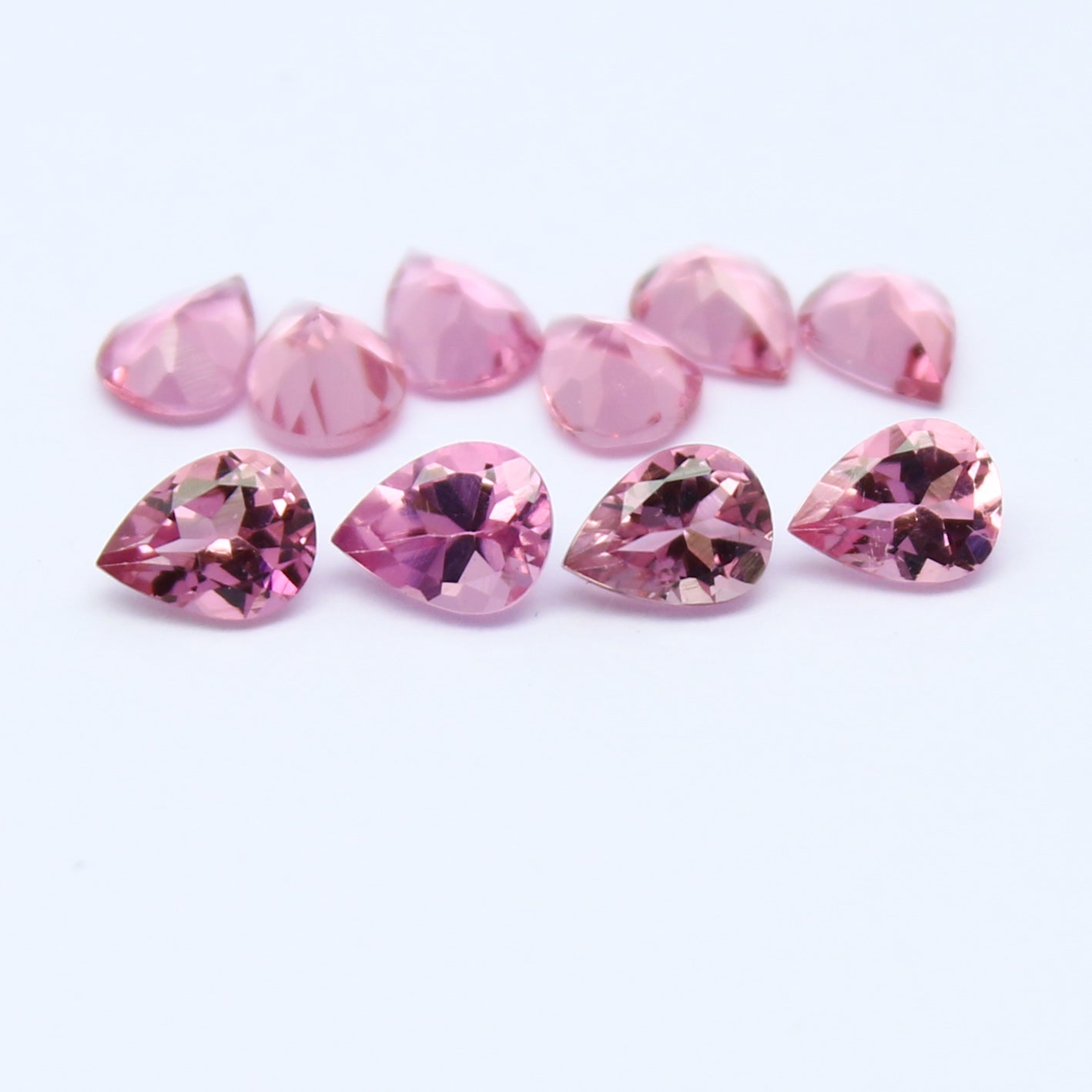 Natural Flawless Pink Tourmaline Lot 3x4 MM Pear Shape Faceted Gemstone