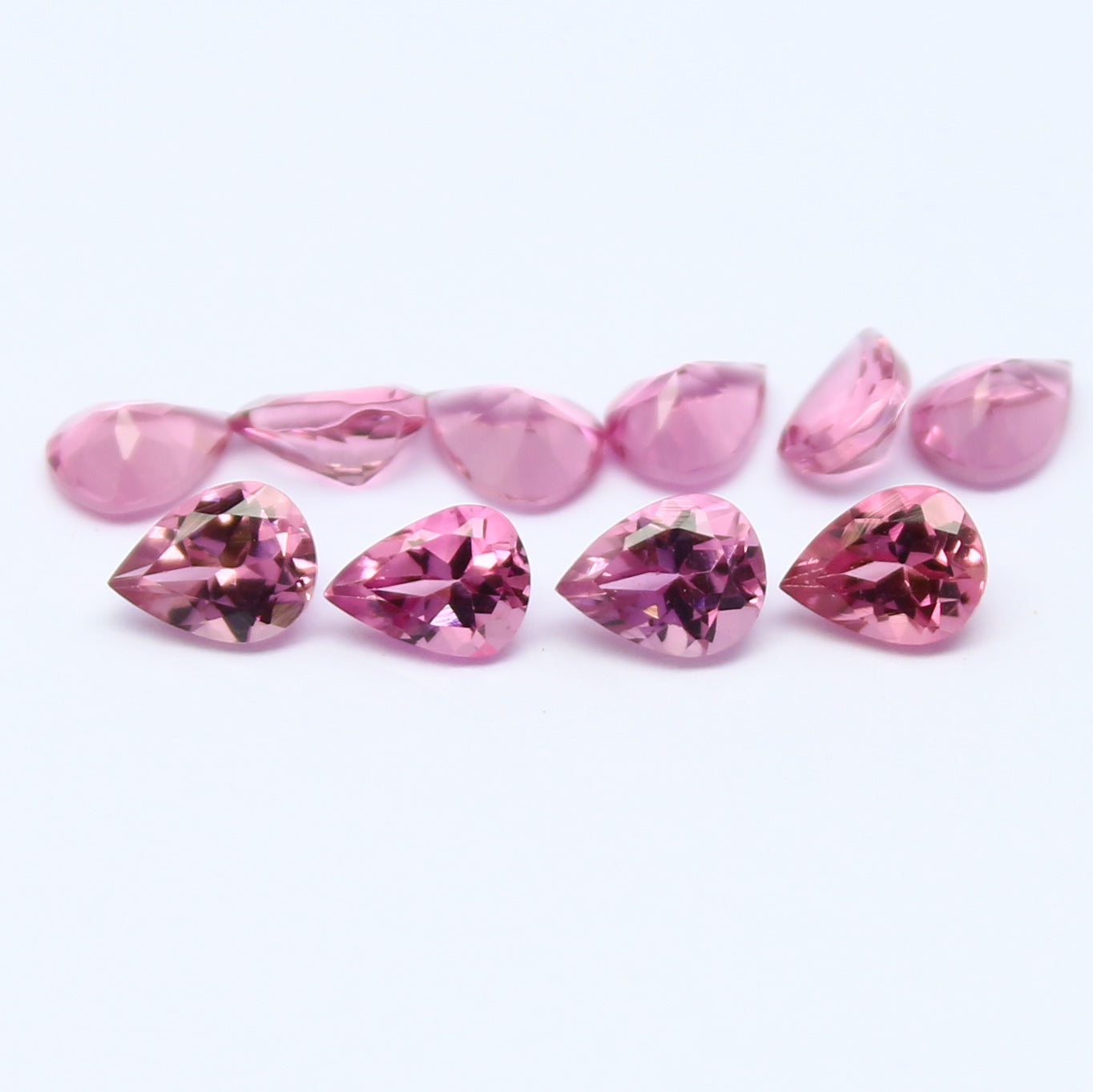 Natural Flawless Pink Tourmaline Lot 3x4 MM Pear Shape Faceted Gemstone