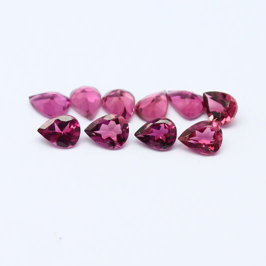 Natural Flawless Pink Tourmaline Lot 3x4 MM Pear Shape Faceted Gemstone