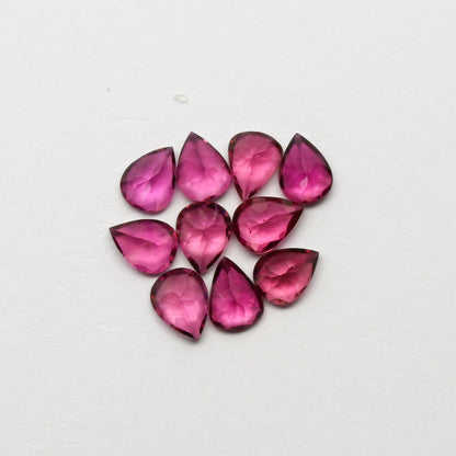 Natural Flawless Pink Tourmaline Lot 3x4 MM Pear Shape Faceted Gemstone