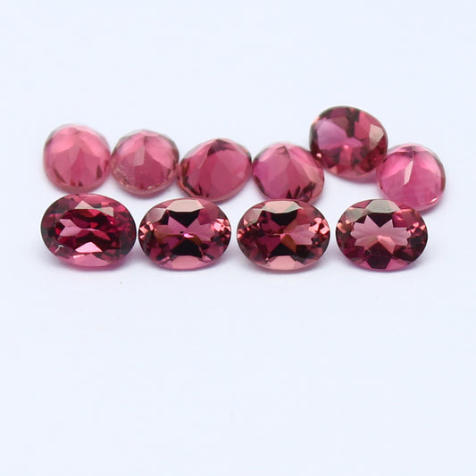 Natural Flawless Pink Tourmaline Lot 4x3 MM Oval Shape Faceted Gemstone