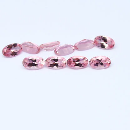 Natural Flawless Pink Tourmaline Lot 5x3 MM Oval Shape Faceted Gemstone