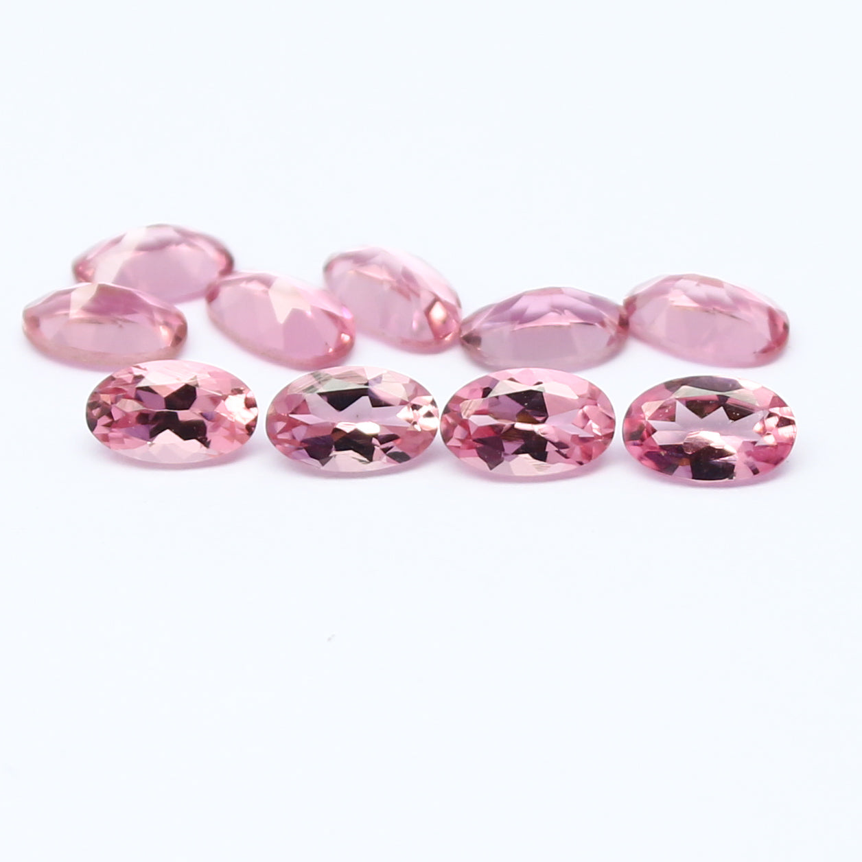 Natural Flawless Pink Tourmaline Lot 5x3 MM Oval Shape Faceted Gemstone