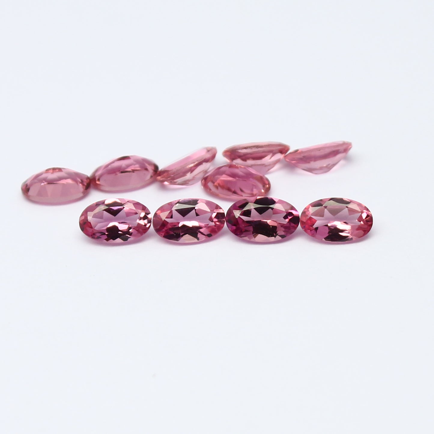 Natural Flawless Pink Tourmaline Lot 5x3 MM Oval Shape Faceted Gemstone