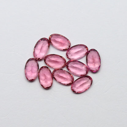 Natural Flawless Pink Tourmaline Lot 5x3 MM Oval Shape Faceted Gemstone