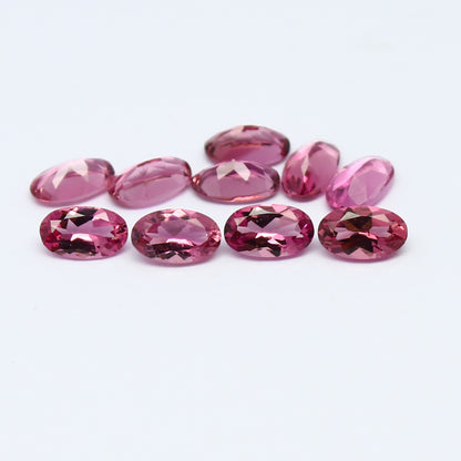 Natural Flawless Pink Tourmaline Lot 5x3 MM Oval Shape Faceted Gemstone