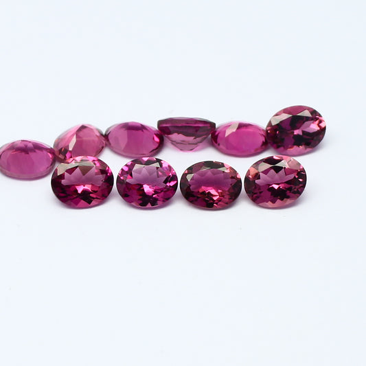 Natural Flawless Pink Tourmaline Lot 5x4 MM Oval Shape Faceted Gemstone