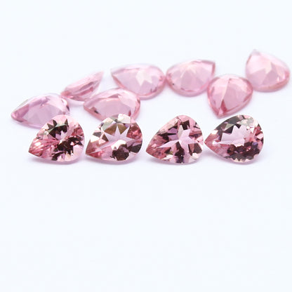 Natural Flawless Pink Tourmaline Lot 5x4 MM Pear Shape Faceted Gemstone