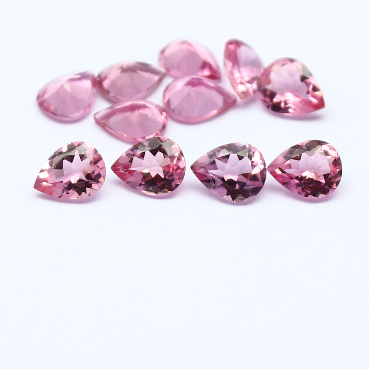 Natural Flawless Pink Tourmaline Lot 5x4 MM Pear Shape Faceted Gemstone