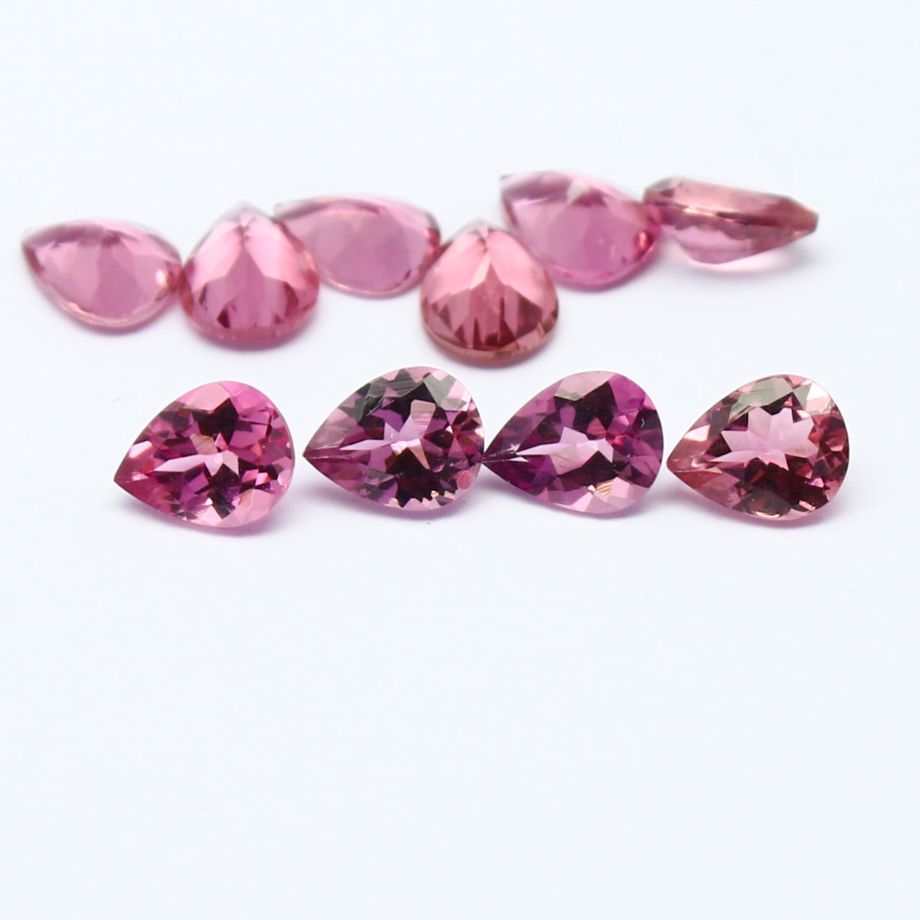 Natural Flawless Pink Tourmaline Lot 5x4 MM Pear Shape Faceted Gemstone