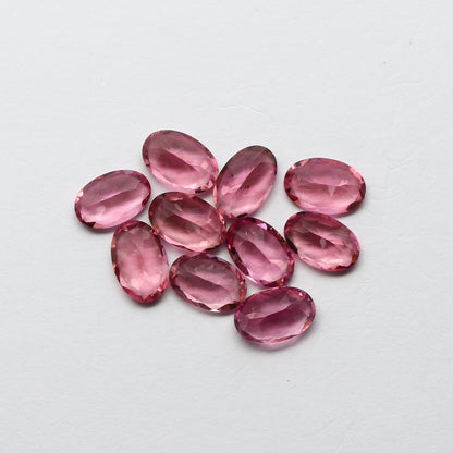 Natural Flawless Pink Tourmaline Lot 6x4 MM Oval Shape Faceted Gemstone