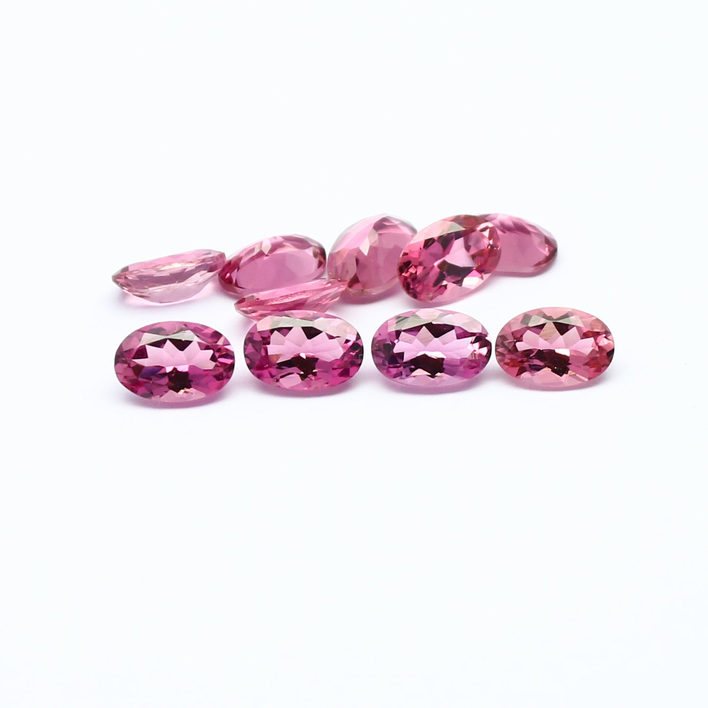 Natural Flawless Pink Tourmaline Lot 6x4 MM Oval Shape Faceted Gemstone