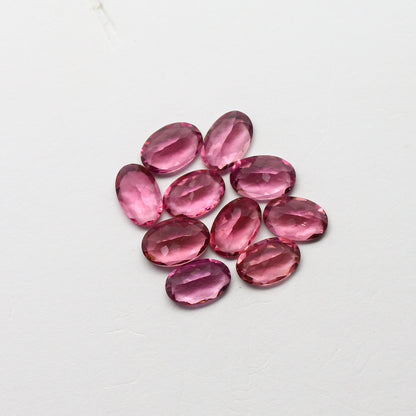 Natural Flawless Pink Tourmaline Lot 6x4 MM Oval Shape Faceted Gemstone