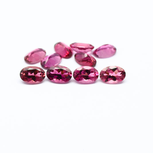 Natural Flawless Pink Tourmaline Lot 6x4 MM Oval Shape Faceted Gemstone