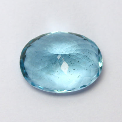 Natural Aquamarine 16.21 Carat 18.7x14 MM Oval Shape Faceted Gemstone