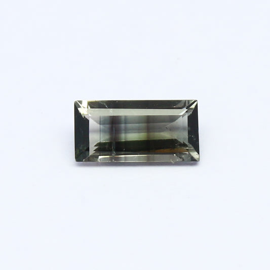 Natural Bi-Color Tourmaline 0.72 Carat 8x4 MM Baguette Shape Faceted Gemstone