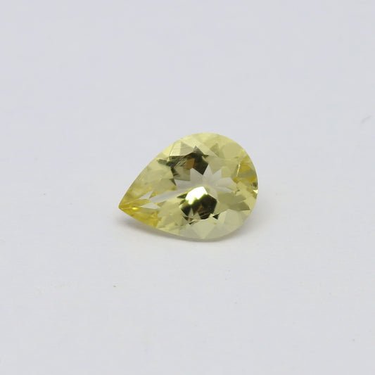 Natural Heliodor Aquamarine 0.80 Carat 8x6 MM Pear Shape Yellow Aquamarine Faceted Gemstone