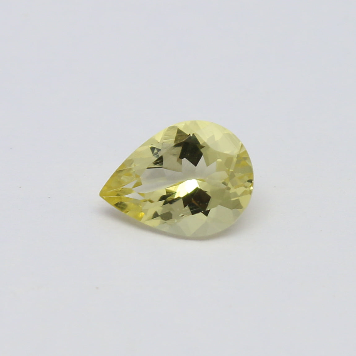 Natural Heliodor Aquamarine 0.80 Carat 8x6 MM Pear Shape Yellow Aquamarine Faceted Gemstone