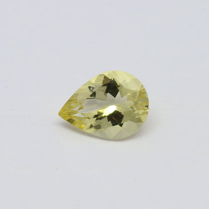 Natural Heliodor Aquamarine 0.80 Carat 8x6 MM Pear Shape Yellow Aquamarine Faceted Gemstone