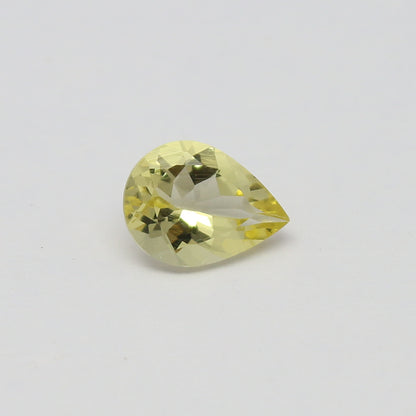 Natural Heliodor Aquamarine 0.80 Carat 8x6 MM Pear Shape Yellow Aquamarine Faceted Gemstone