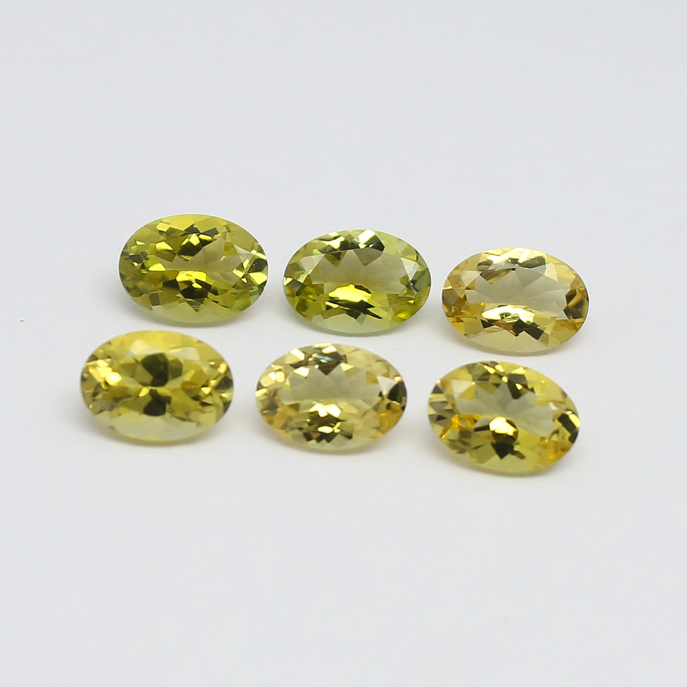 Natural Rare Yellow Tourmaline Lot 4.30 Carat 7x5 MM Oval Shape Faceted Gemstone 6 Piece Lot