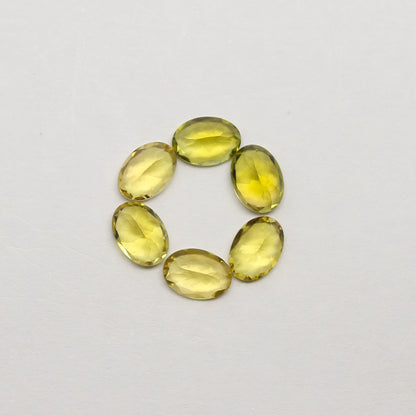 Natural Rare Yellow Tourmaline Lot 4.30 Carat 7x5 MM Oval Shape Faceted Gemstone 6 Piece Lot