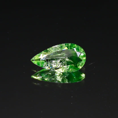 Natural Daylight Fluorescent Hyalite Opal 0.53 Carat 9.4x5 MM Pear Shape Faceted Gemstone