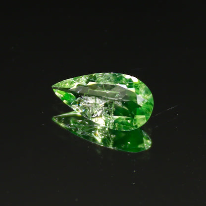 Natural Daylight Fluorescent Hyalite Opal 0.53 Carat 9.4x5 MM Pear Shape Faceted Gemstone