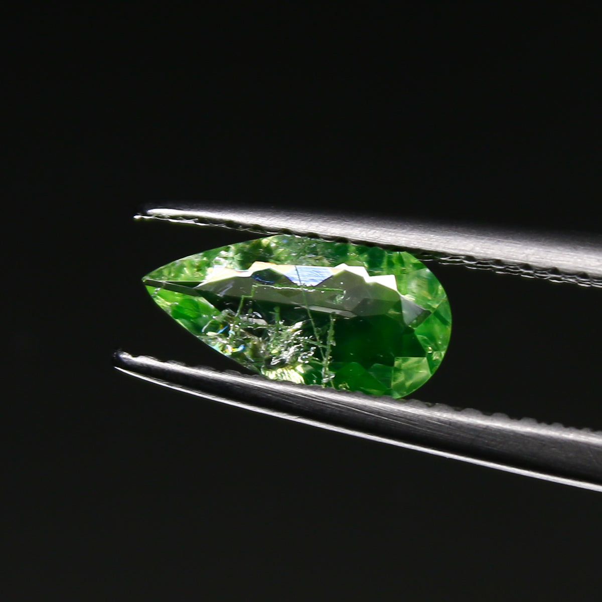 Natural Daylight Fluorescent Hyalite Opal 0.53 Carat 9.4x5 MM Pear Shape Faceted Gemstone