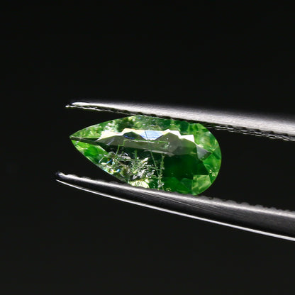 Natural Daylight Fluorescent Hyalite Opal 0.53 Carat 9.4x5 MM Pear Shape Faceted Gemstone