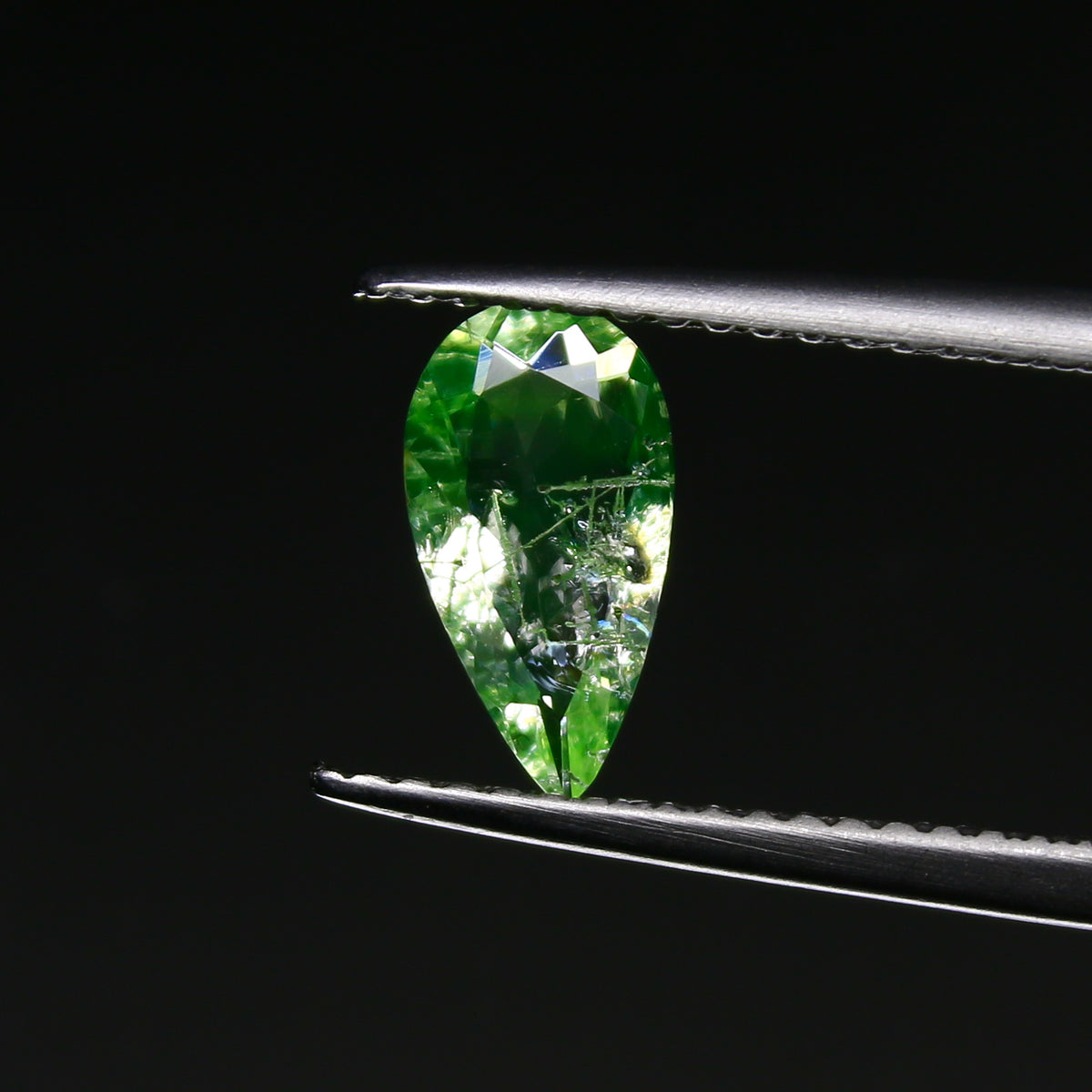 Natural Daylight Fluorescent Hyalite Opal 0.53 Carat 9.4x5 MM Pear Shape Faceted Gemstone