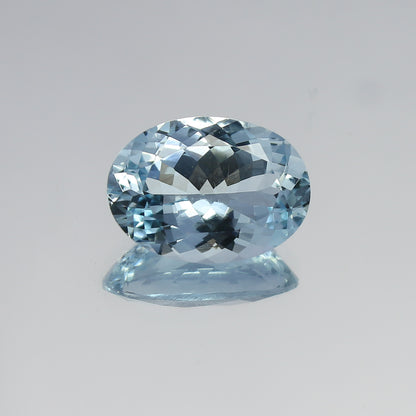 Natural Aquamarine 4.84 Carat 14x10 MM Oval Shape Faceted Gemstone