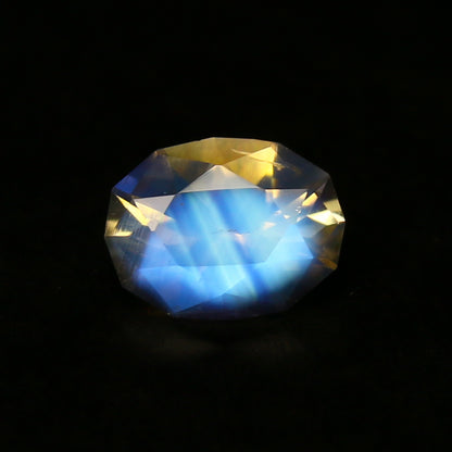 Natural Multi-Fire Rainbow Moonstone 1.01 Carat 8.1x6.2 MM Fancy Shape Faceted Gemstone