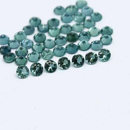 Natural Indicolite Tourmaline Lot 2.5x2.5 MM Round Shape Faceted Lot