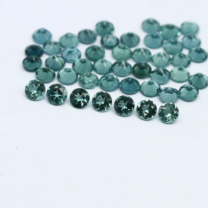 Natural Indicolite Tourmaline Lot 2.5x2.5 MM Round Shape Faceted Lot