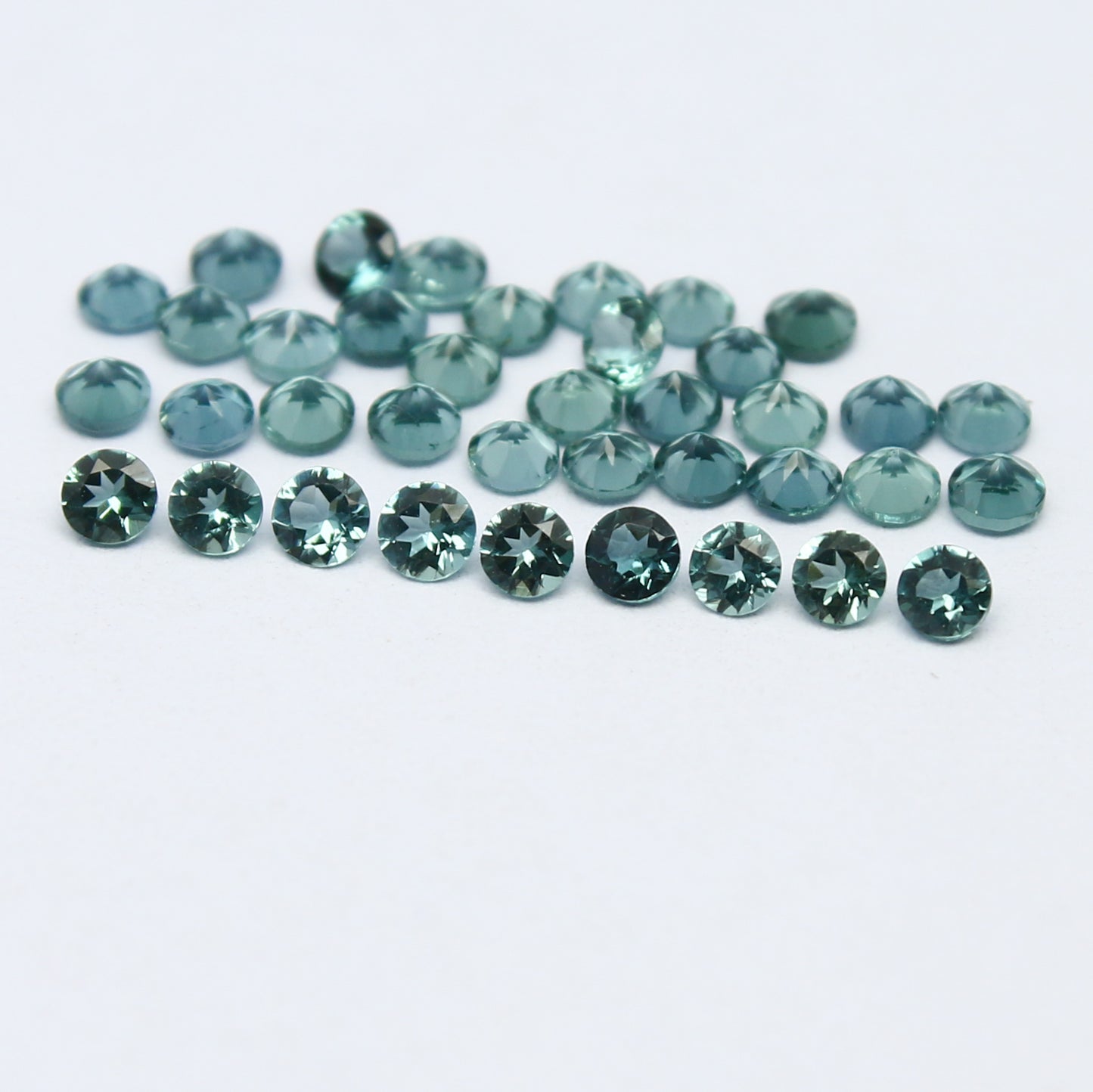 Natural Indicolite Tourmaline Lot 2x2 MM Round Shape Faceted Lot